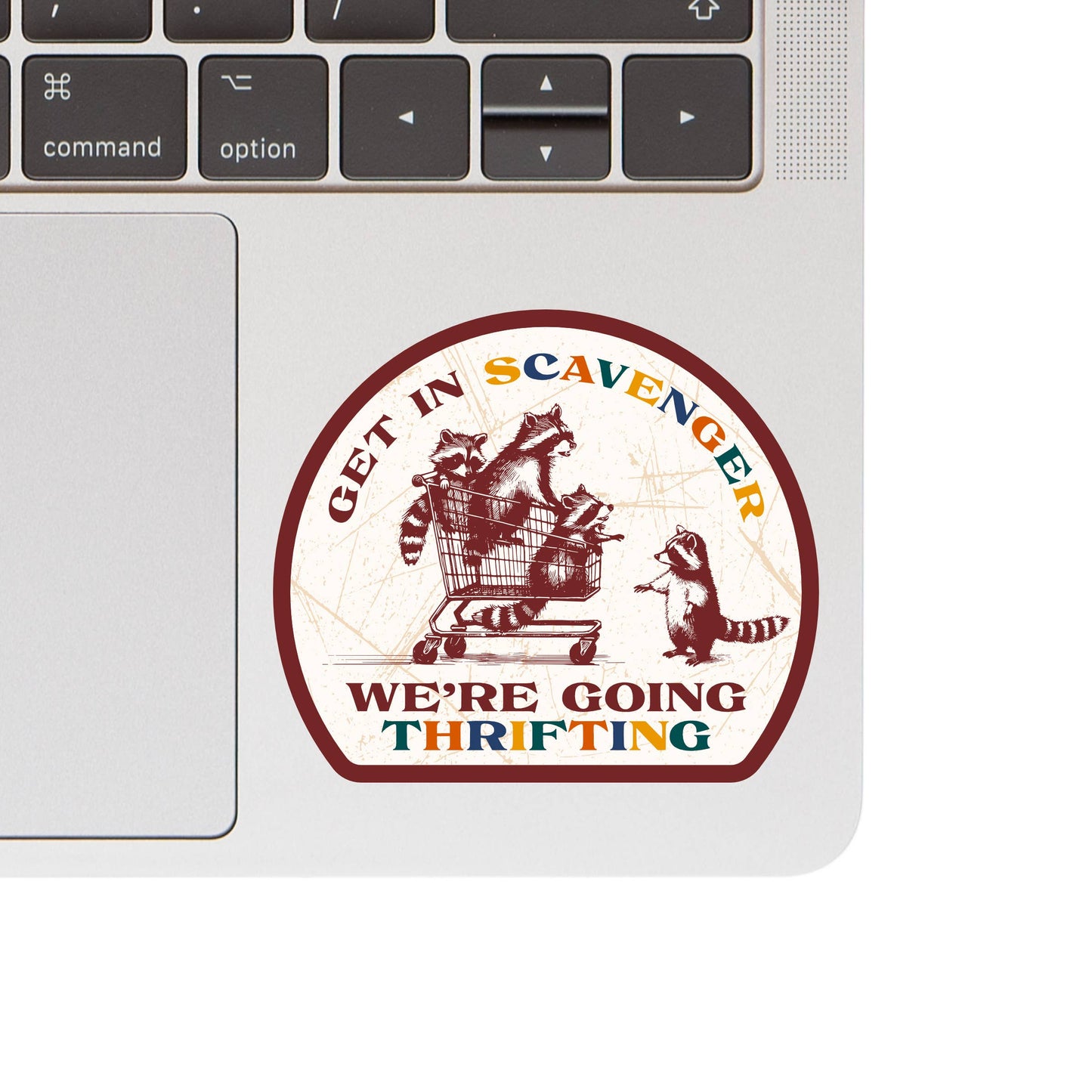 JM Stickers - Cute Funny Thrift Shop Raccoon High Quality Vinyl Sticker