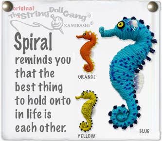 String Doll - Spiral the Seahorse Keychain