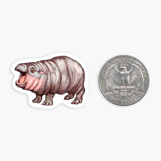 Moo Deng - Hippo - Mini Sticker