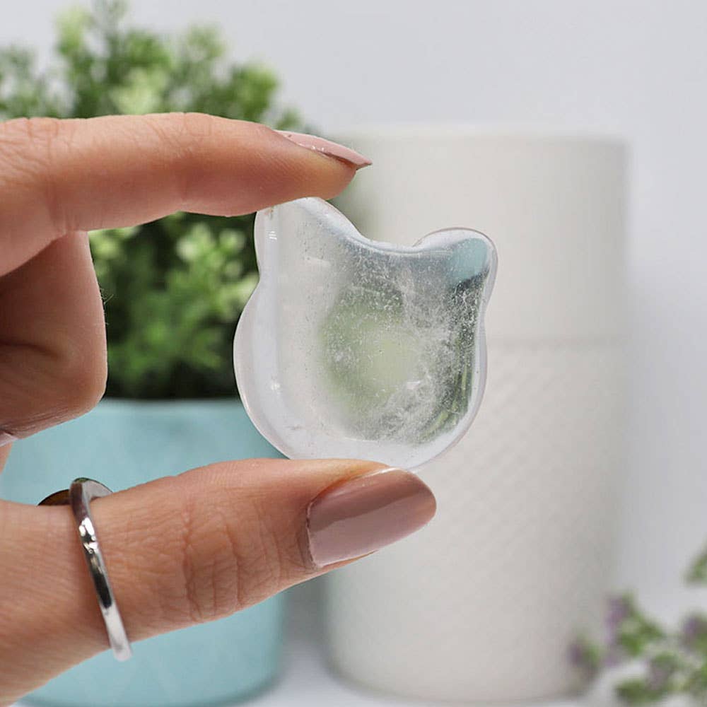 Kitty Face - Clear Quartz