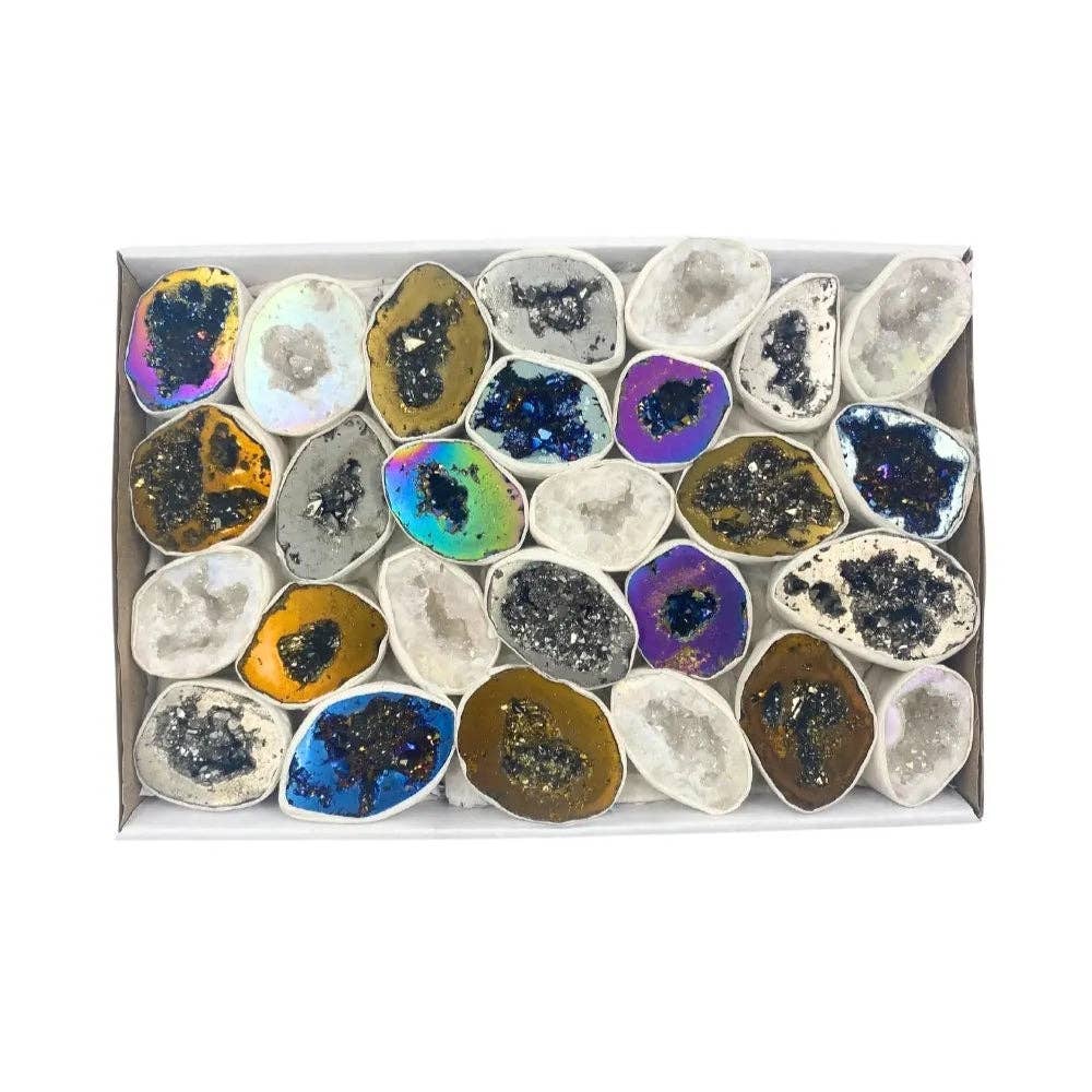 Agate Flat - Pearly Rainbow Mix, Small