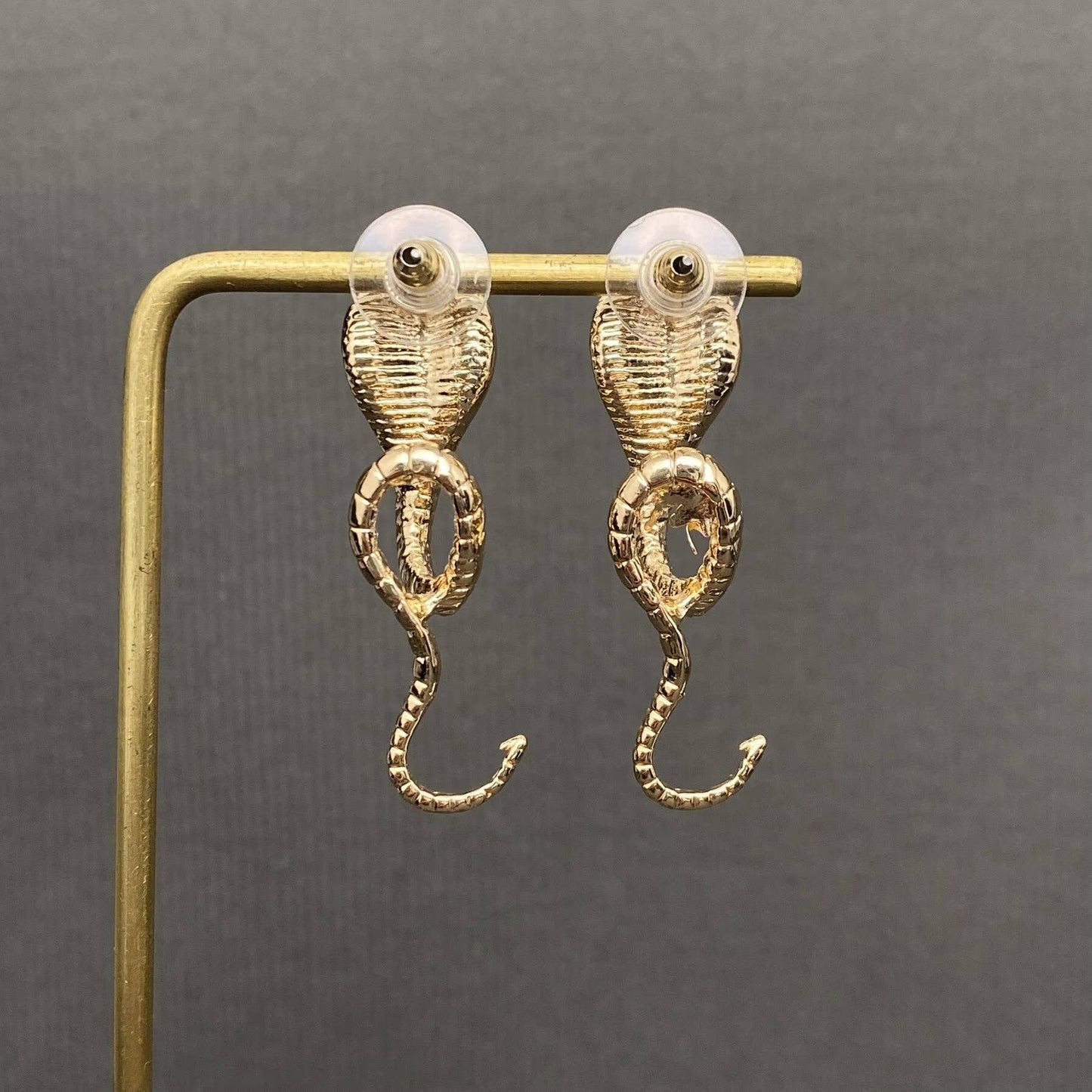 Cobra Snake Stud Earrings