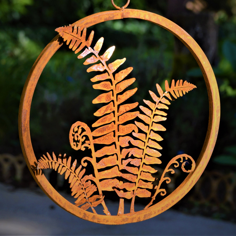 Fern Ring -Metal Silhouette Garden Yard Home Art Decor