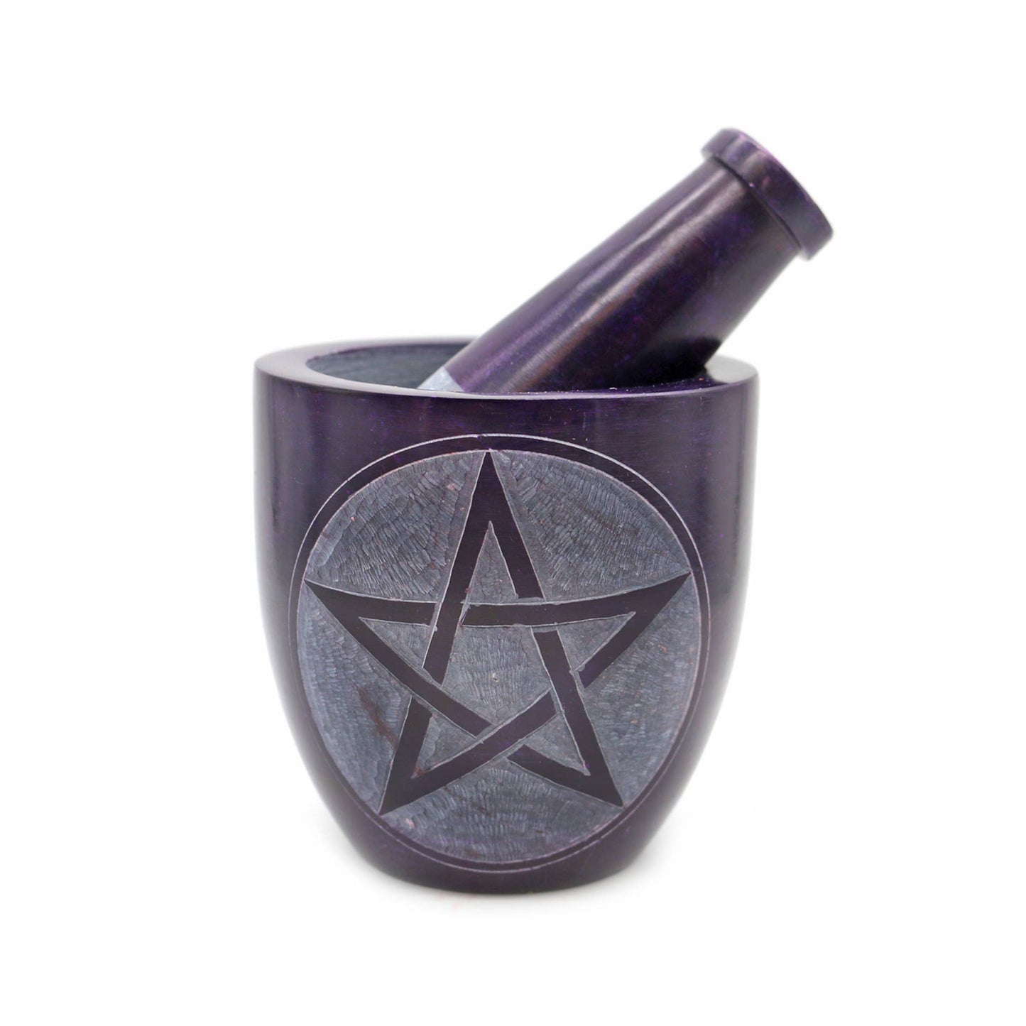 Purple Pentacle Soapstone M/P 4″ X 3.5"