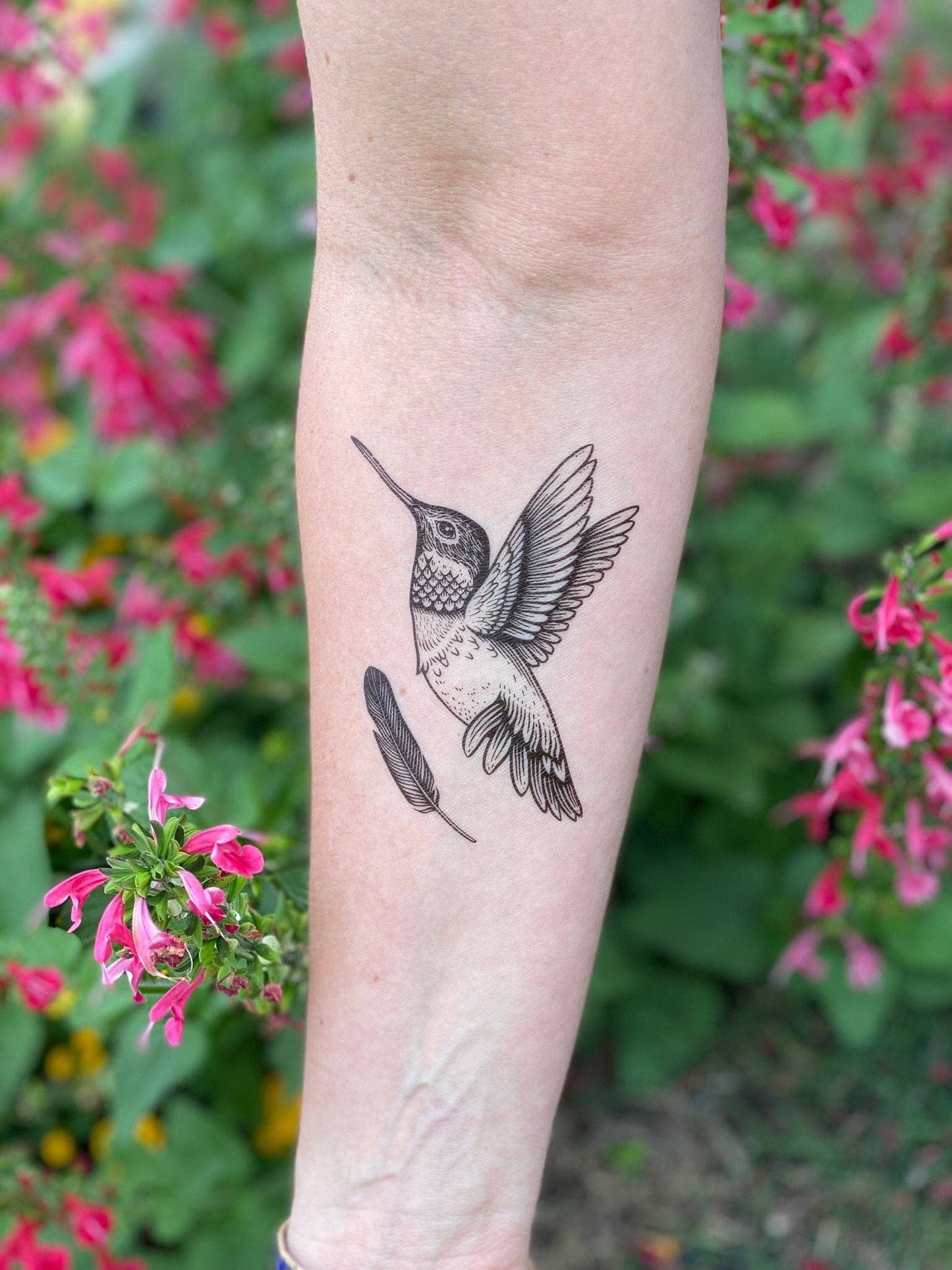 Nature Tats - Hummingbird Temporary Tattoo: 1 Pack