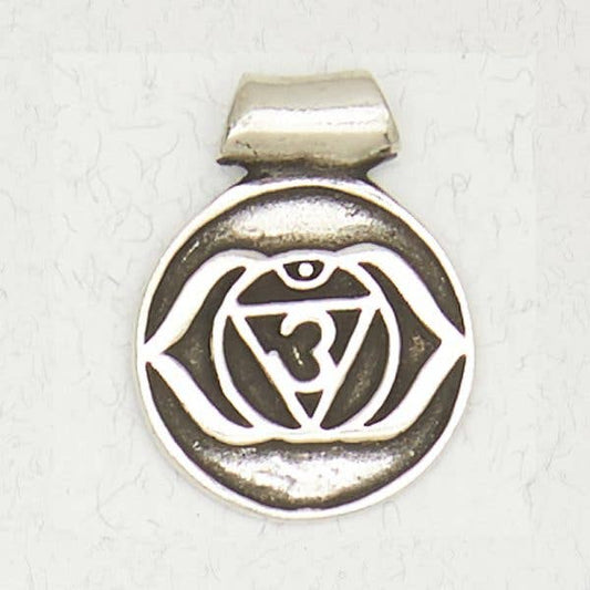 Chakra Pewter Pendant Necklace – Third Eye Chakra: Pewter