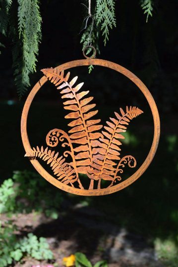 Fern Ring -Metal Silhouette Garden Yard Home Art Decor