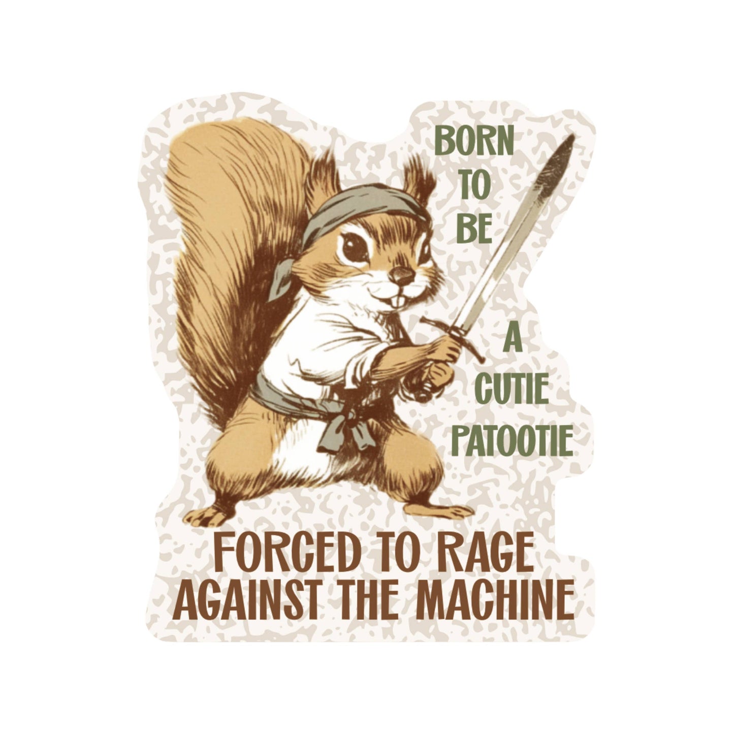 JM Stickers - Funny Squirrel Cute Rage Fight High Quality Vinyl Sticker