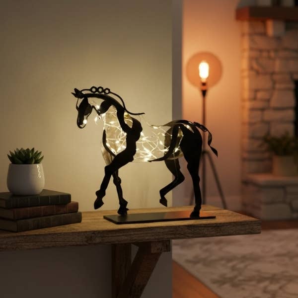 Adonis Horse Sculpture w/ Lights