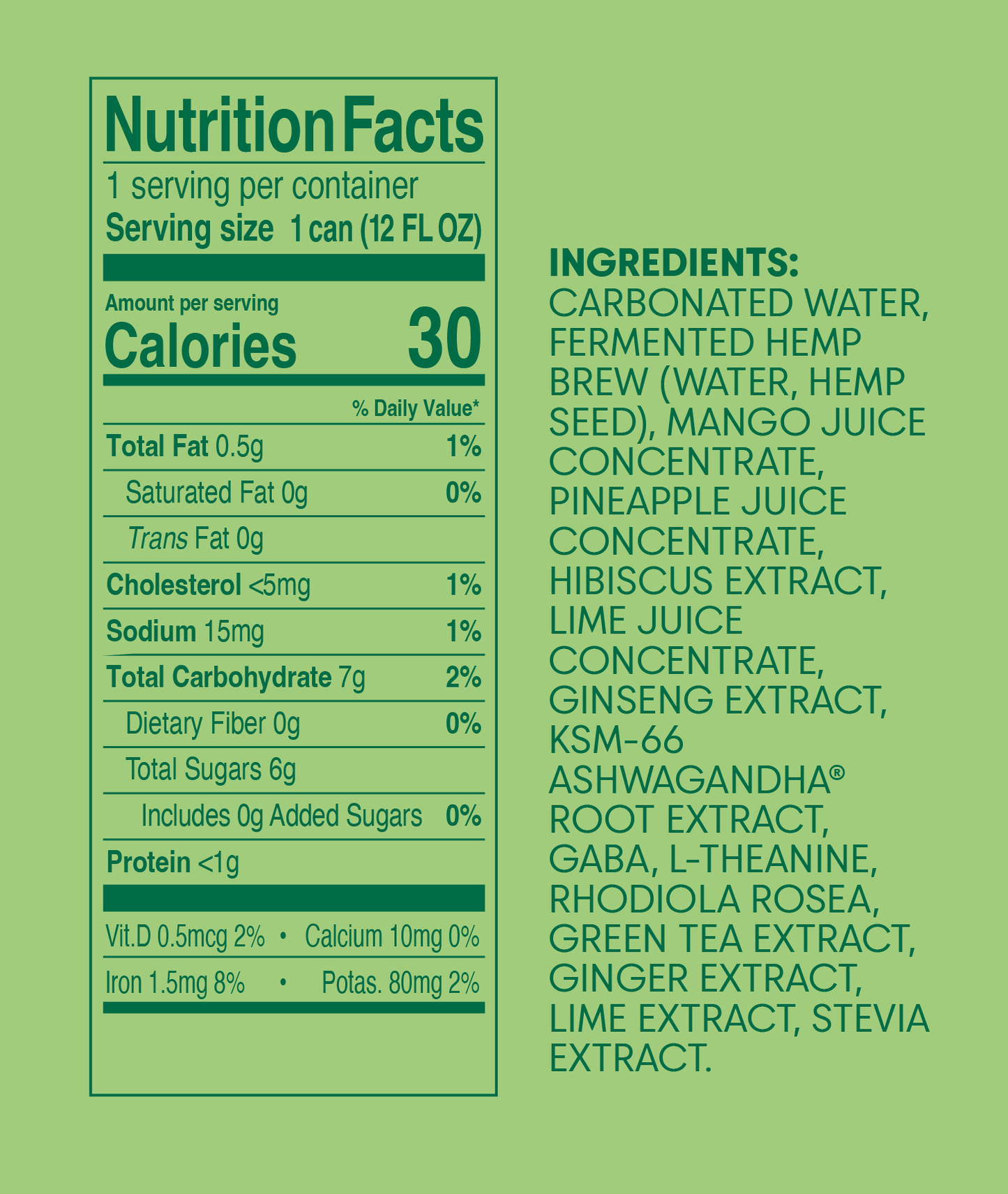 Mind Garden Adaptogen Mango Hibiscus Drink