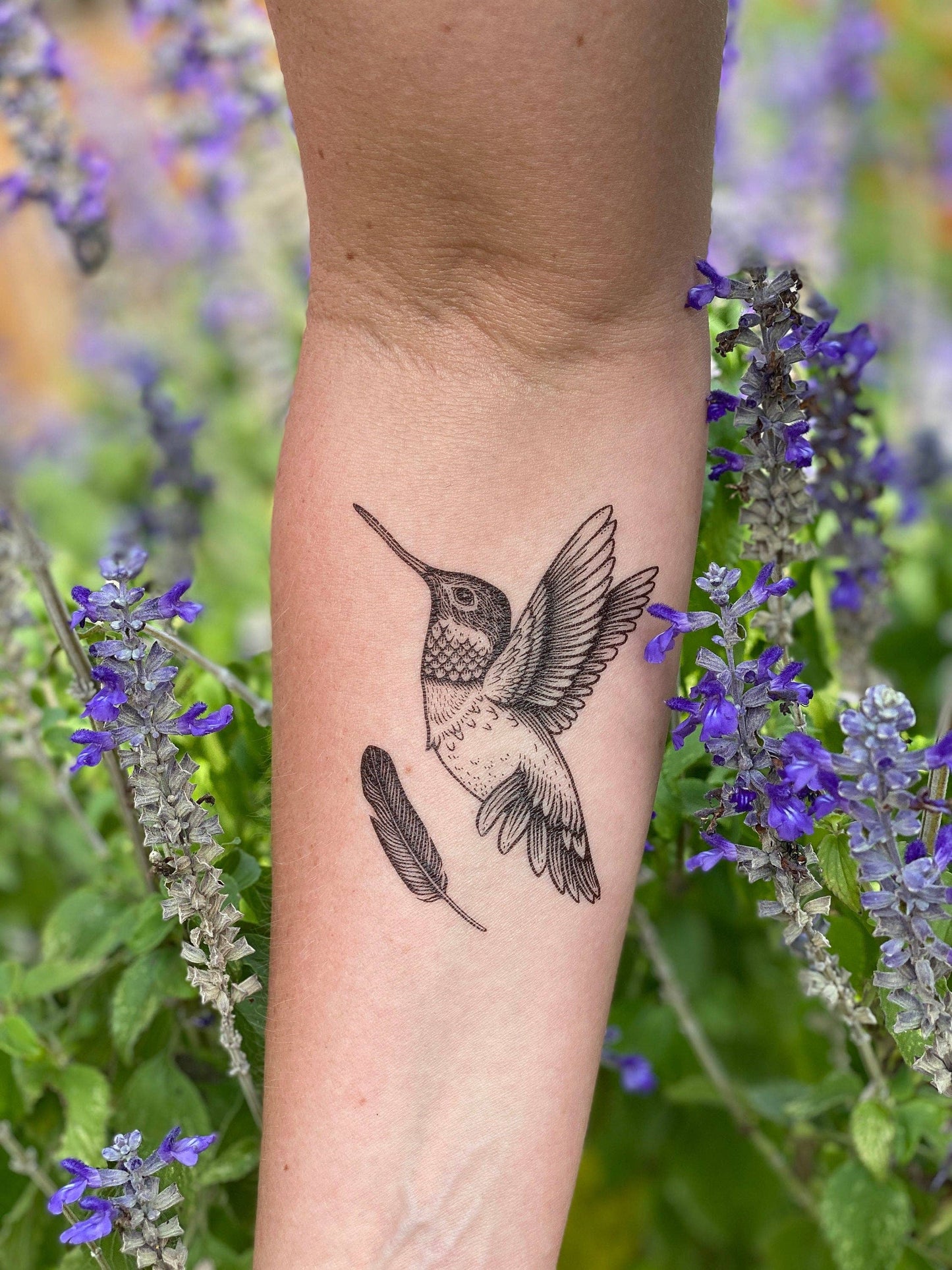 Nature Tats - Hummingbird Temporary Tattoo: 1 Pack