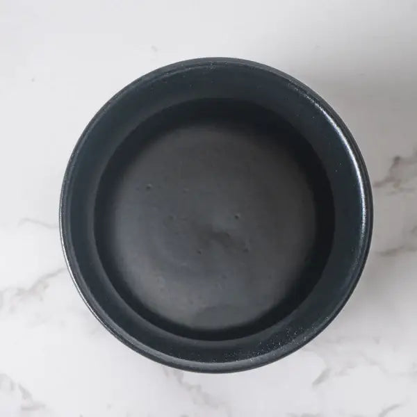 Maneki Neko Lucky Cat Yunomi Style Tea Cup Black Matte Glaze