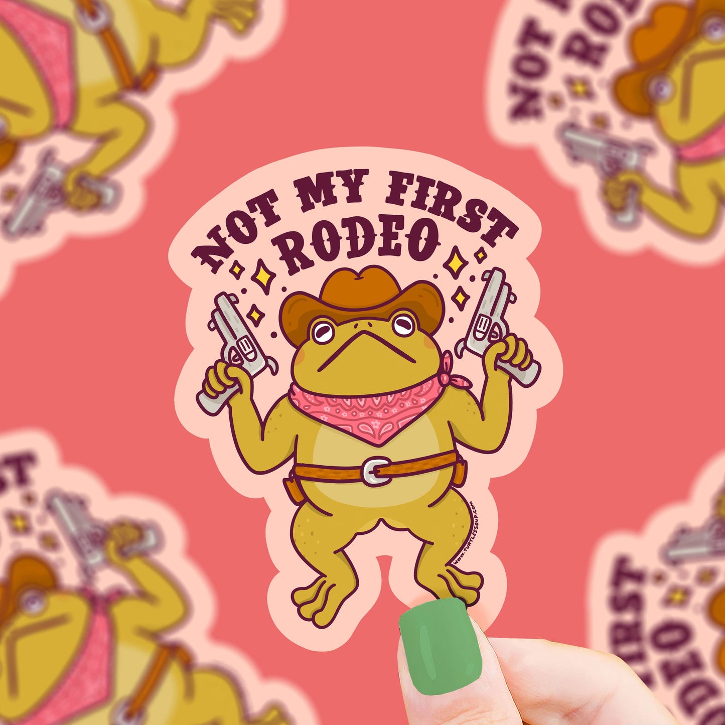 Stickers - TS - Not My First Rodeo Western Cowboy Toad