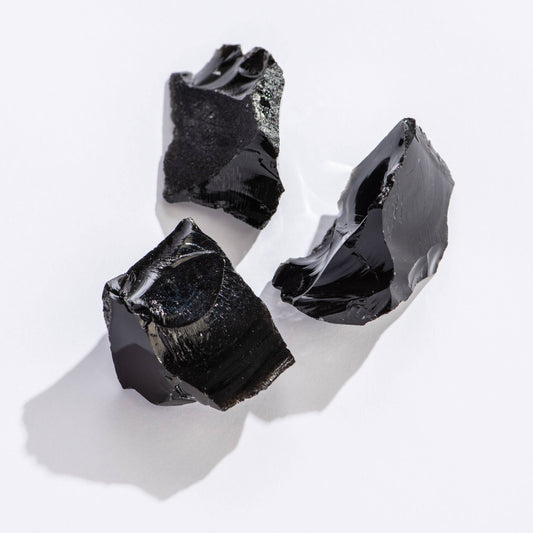 Raw Black Obsidian