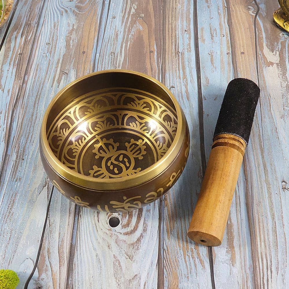 Tibetan Etched Medium Singing Bowl