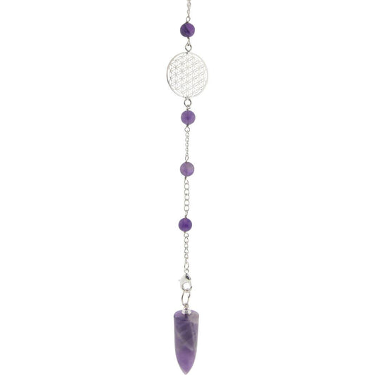 Pendulum 18 - Flower of Life - Amethyst