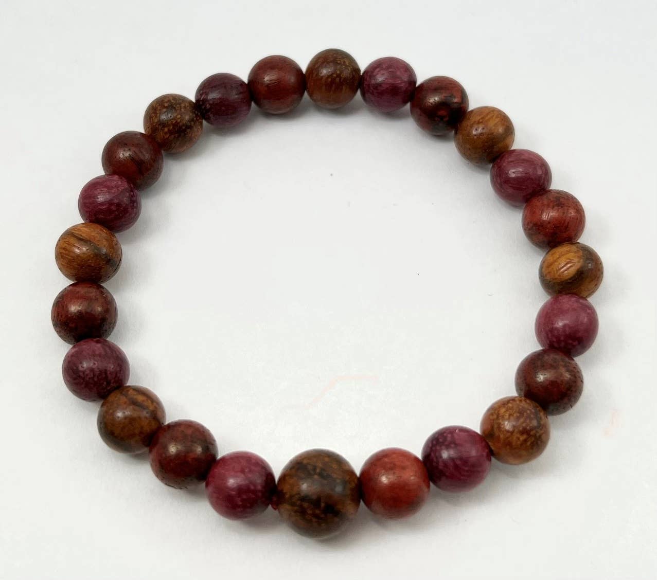 Dragon Blood Wood, Purpleheart, Tiger Aloeswood Bracelet 8mm