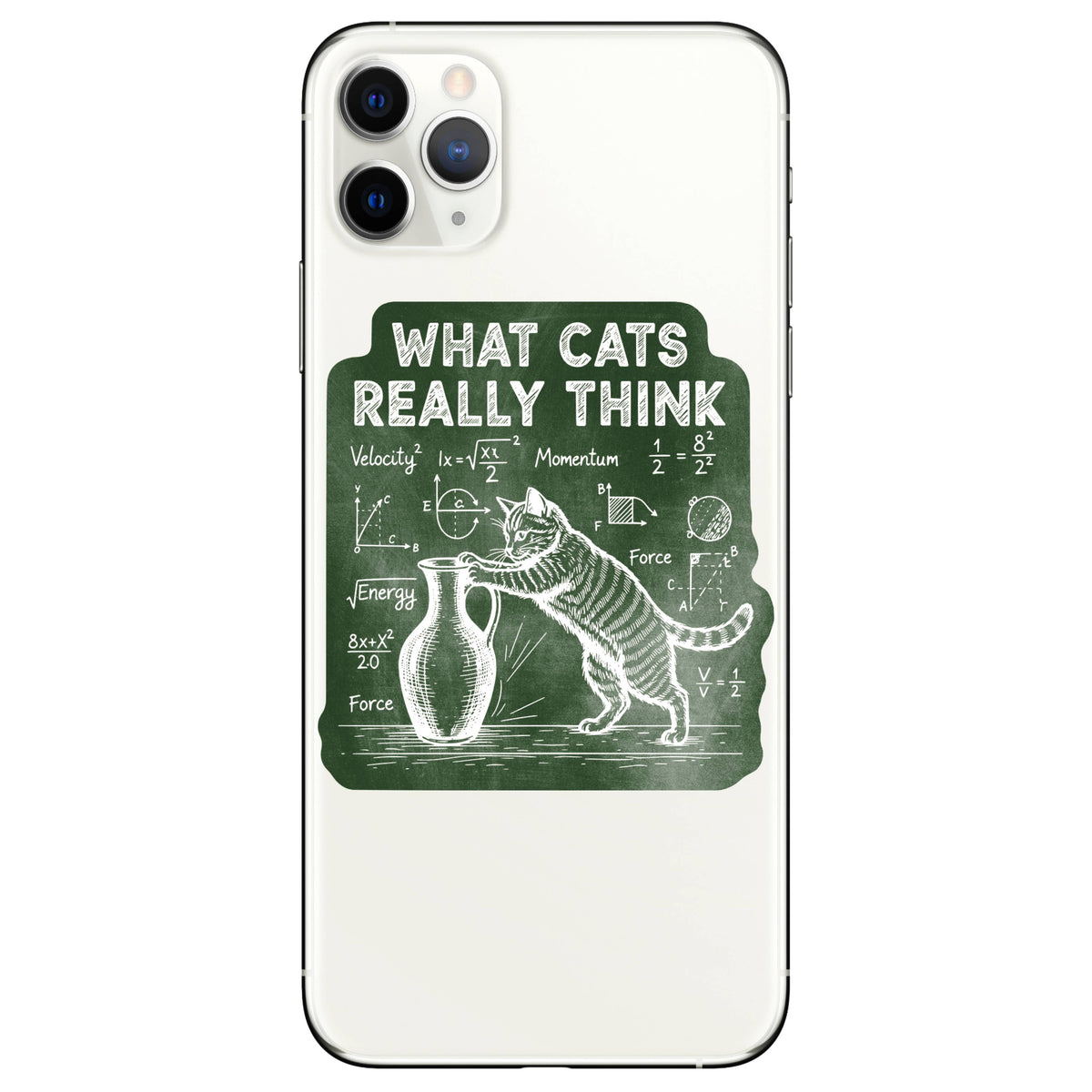 What Cats Really Think Chalkboard High Quality Vinyl Sticker