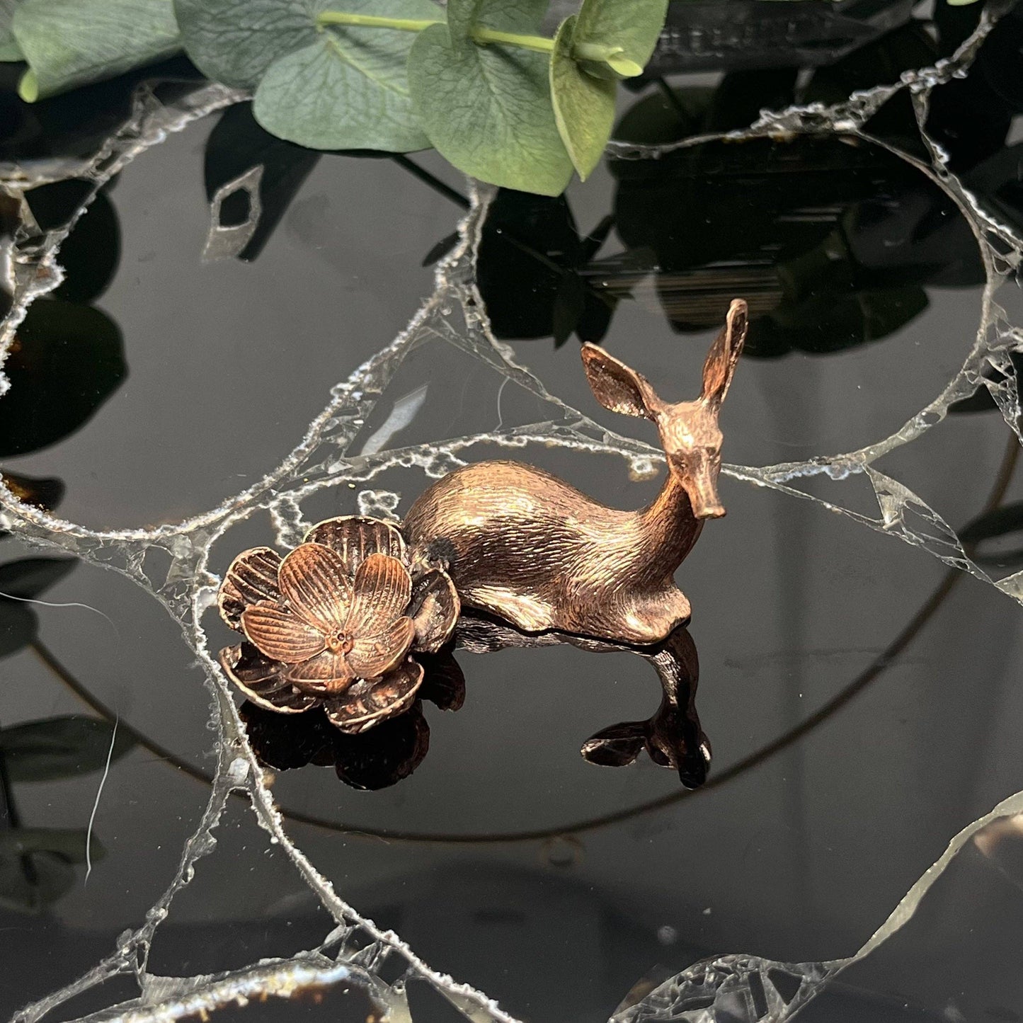 Rose Gold Deer Sphere Stand