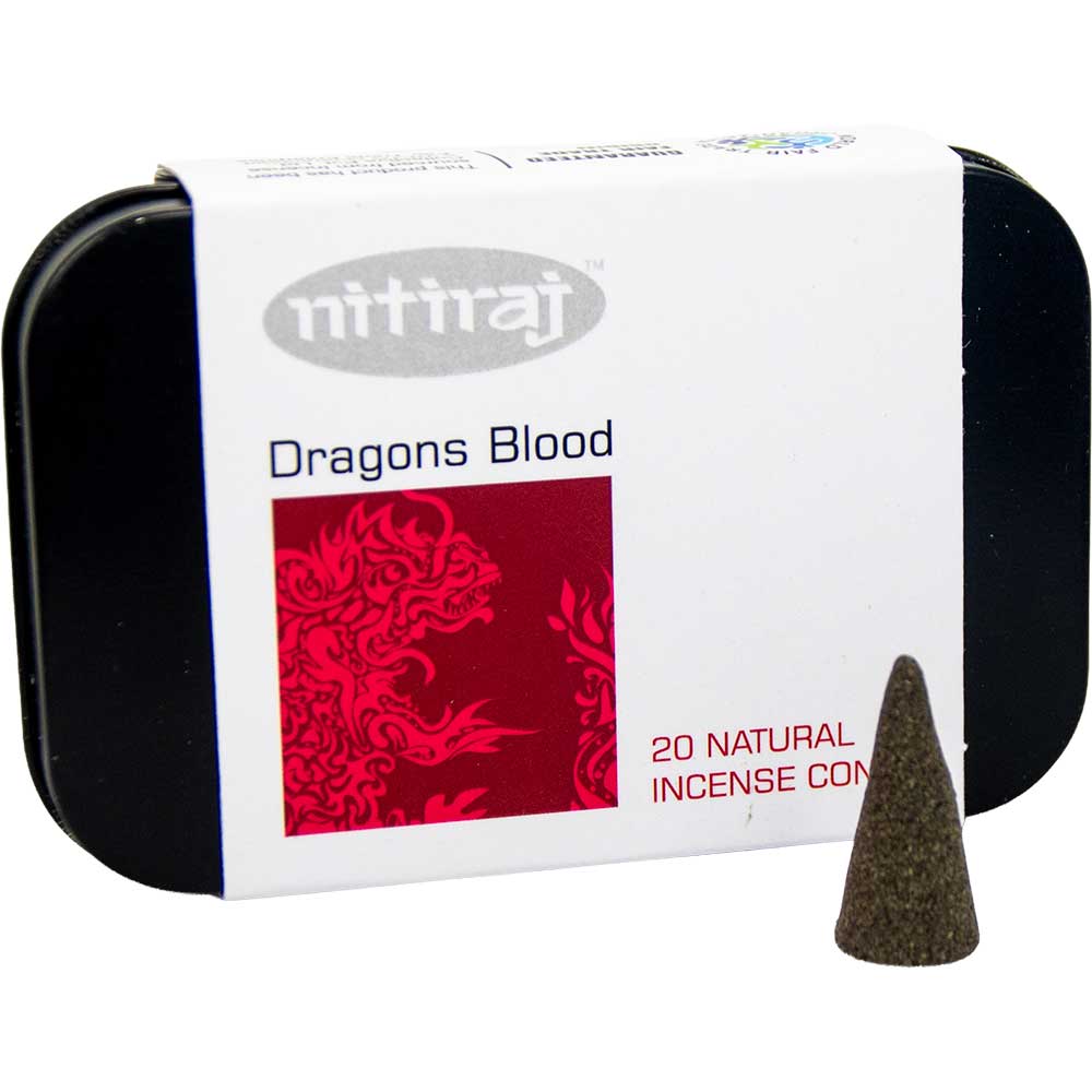 Nitiraj Natural Cones Box of 20 - Dragons Blood