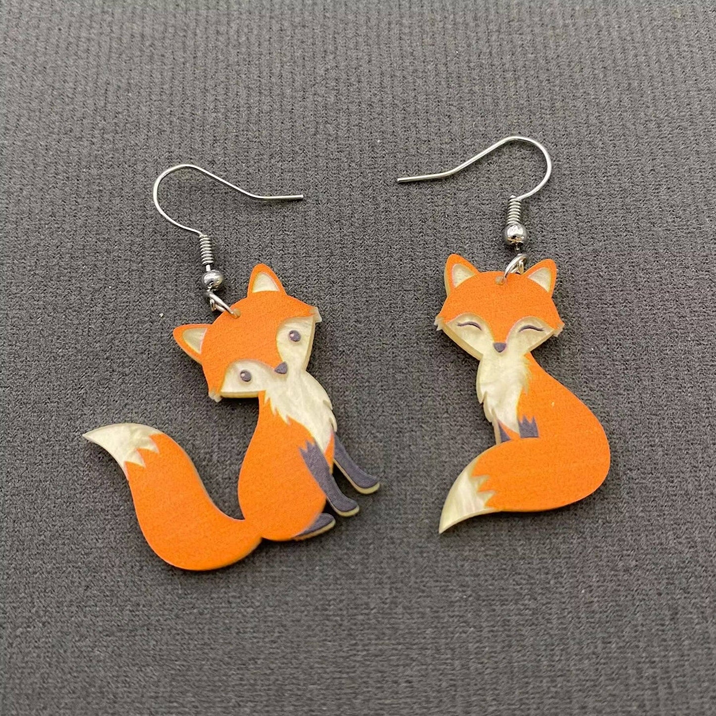 Earrings - Acrylic Fox Dangle
