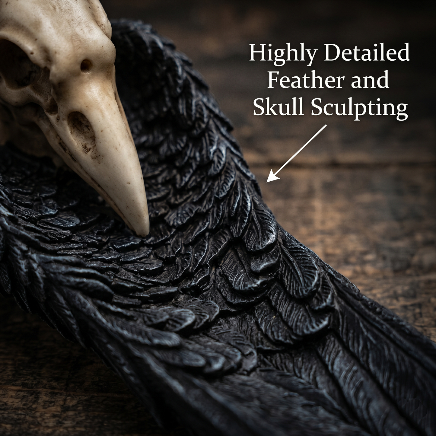 Raven Crow Skull Incense Burner