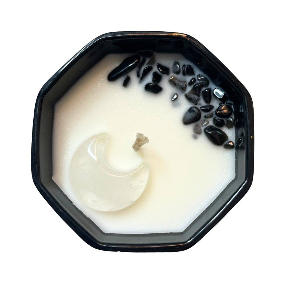 Crystal Candle - Moon Phase in Black Box