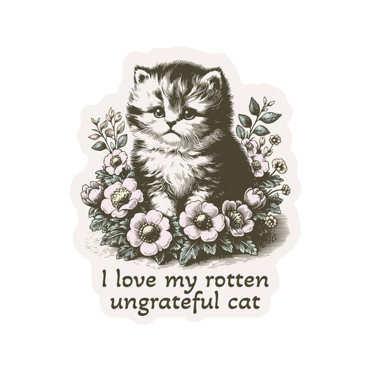 JM Stickers - Rotten Kitty Cat Feline Cute High Quality Vinyl Sticker