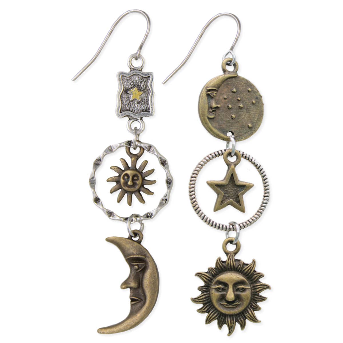 Earrings - Celestial Dream Sun & Moon