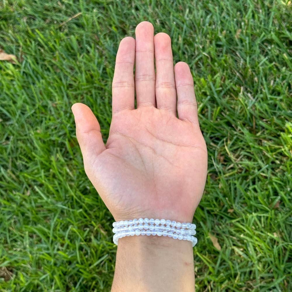 Crystal Bracelet - 4mm Opalite, pack of 5