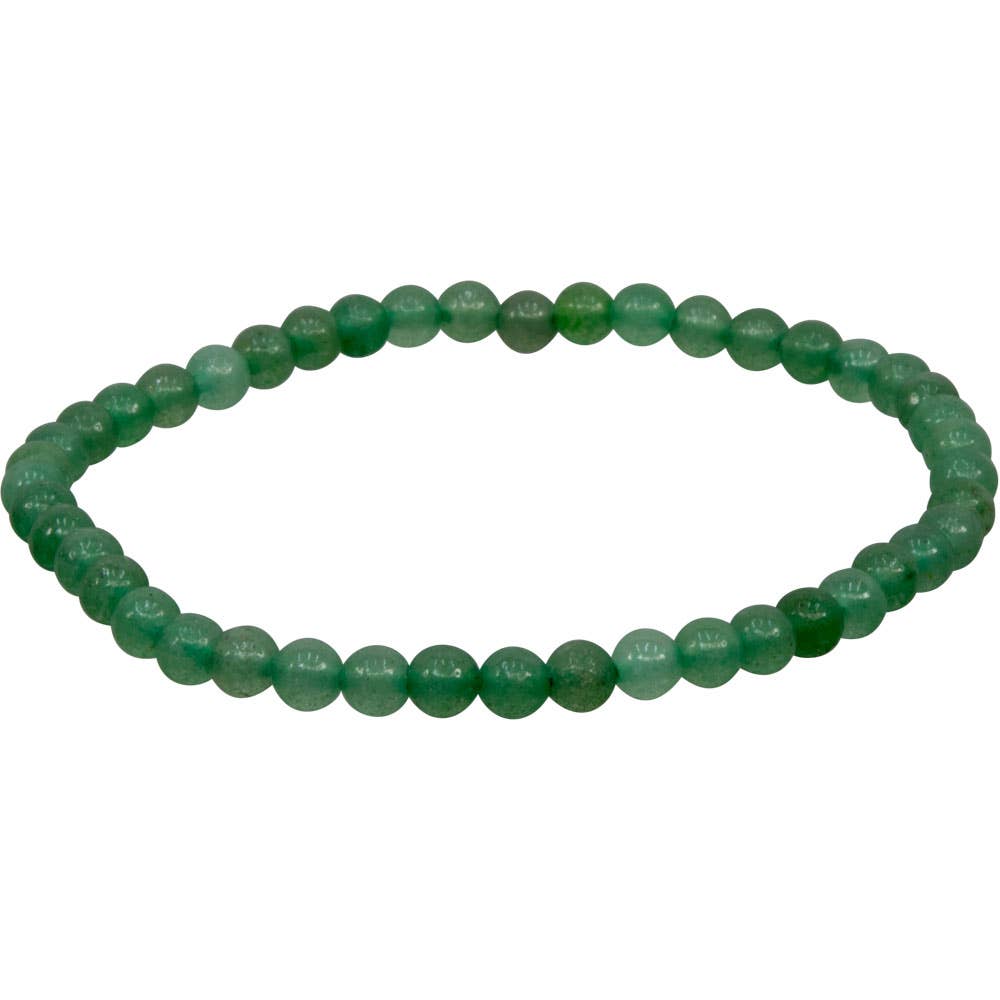 Energy Beads 4mm Round Beads - Green Aventurine Bracelet