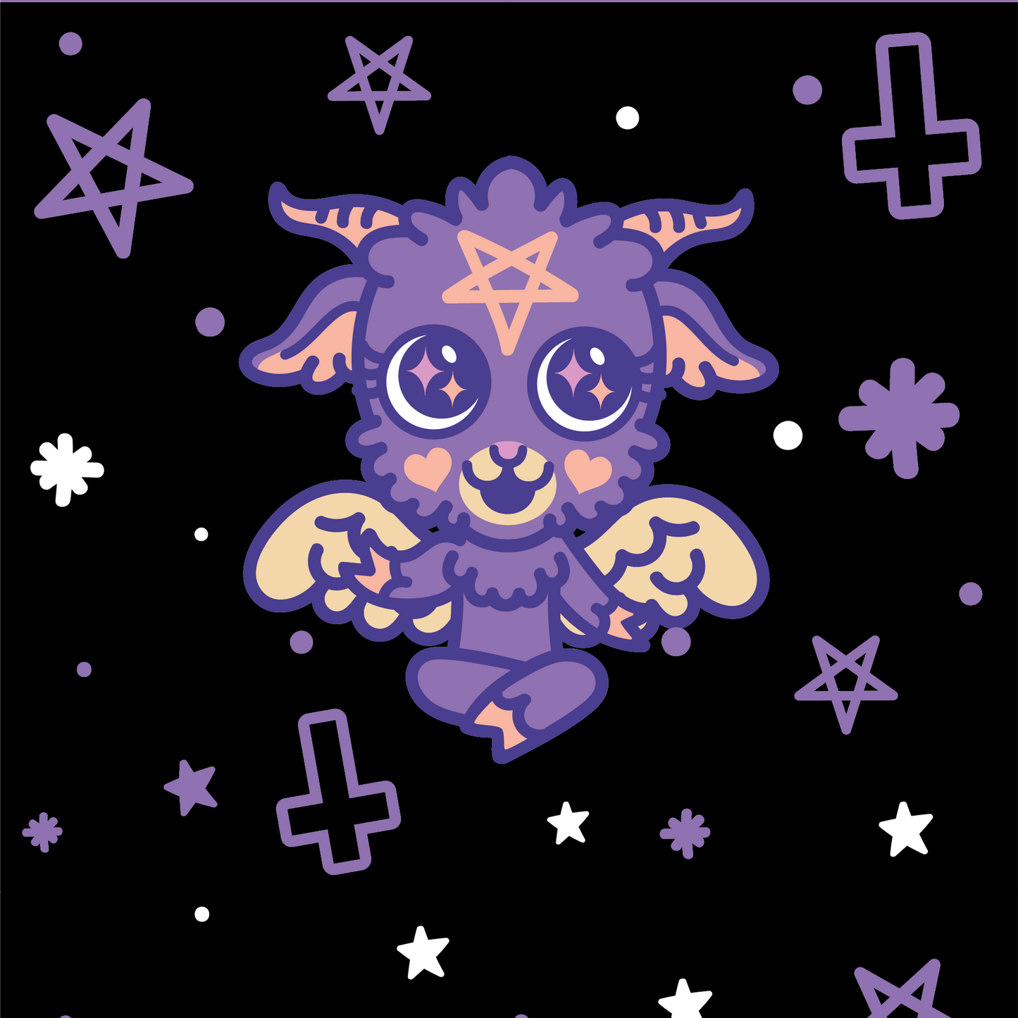 Foot Clothes - Cute Baphomet Crew Socks