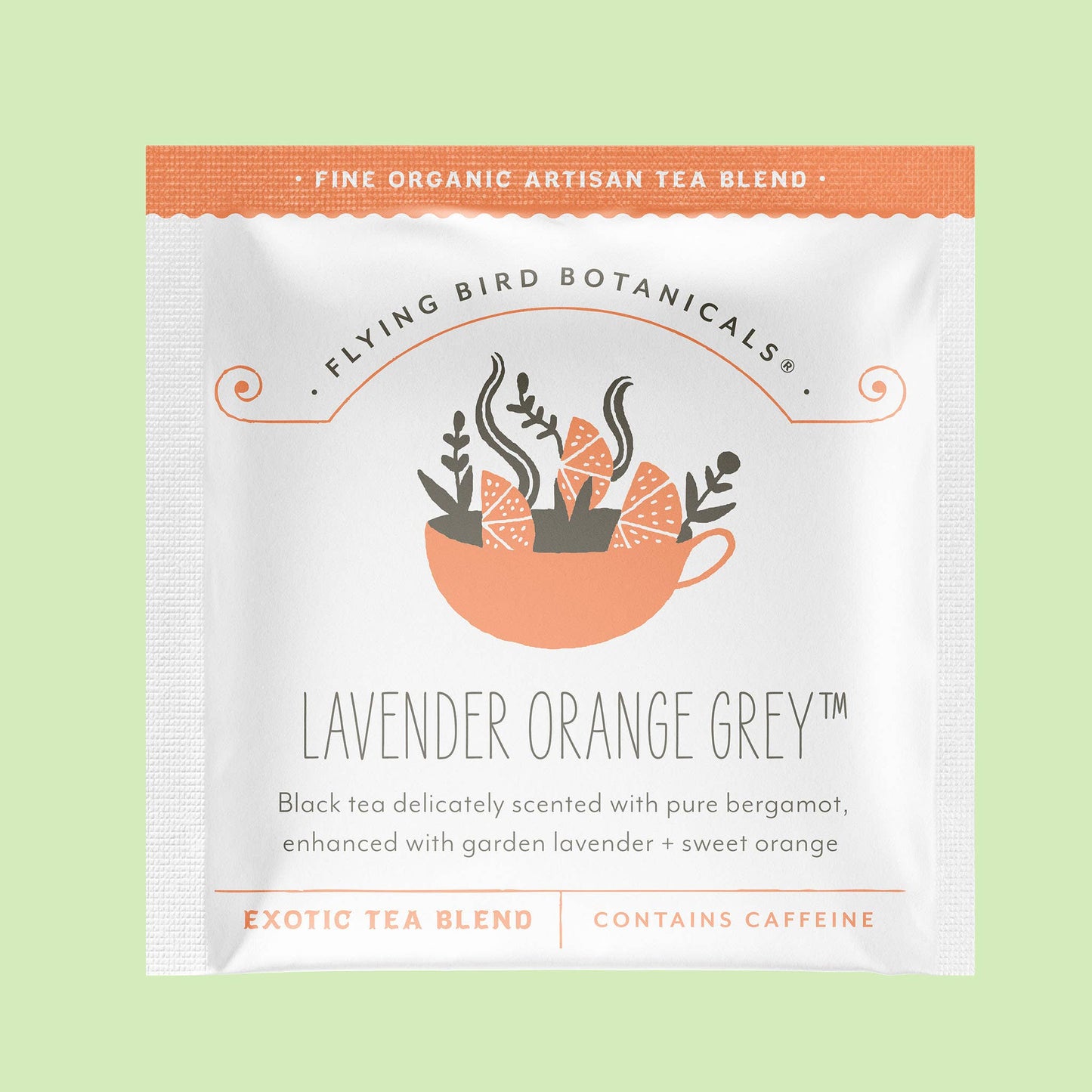 Lavender Orange Grey - Individual Envelope