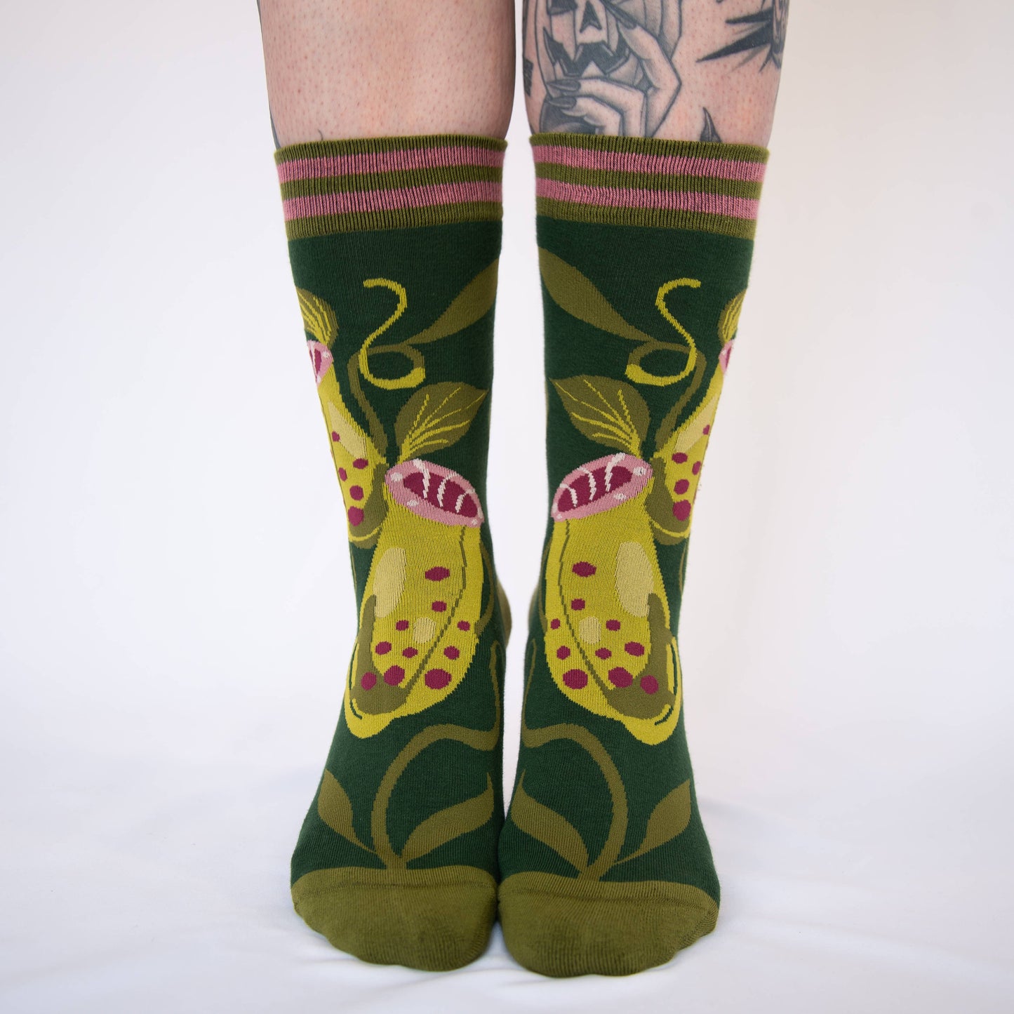 Socks - Foot Clothes - Pitcher Plant Crew Socks