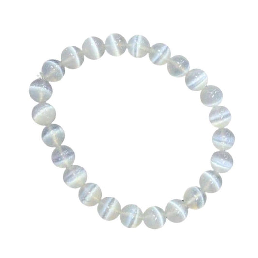 Bracelet - Selenite Beaded - 8mm