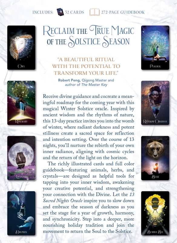 13 Sacred Nights Oracle by Lara J. Day: Flashcards; 272 pages / English