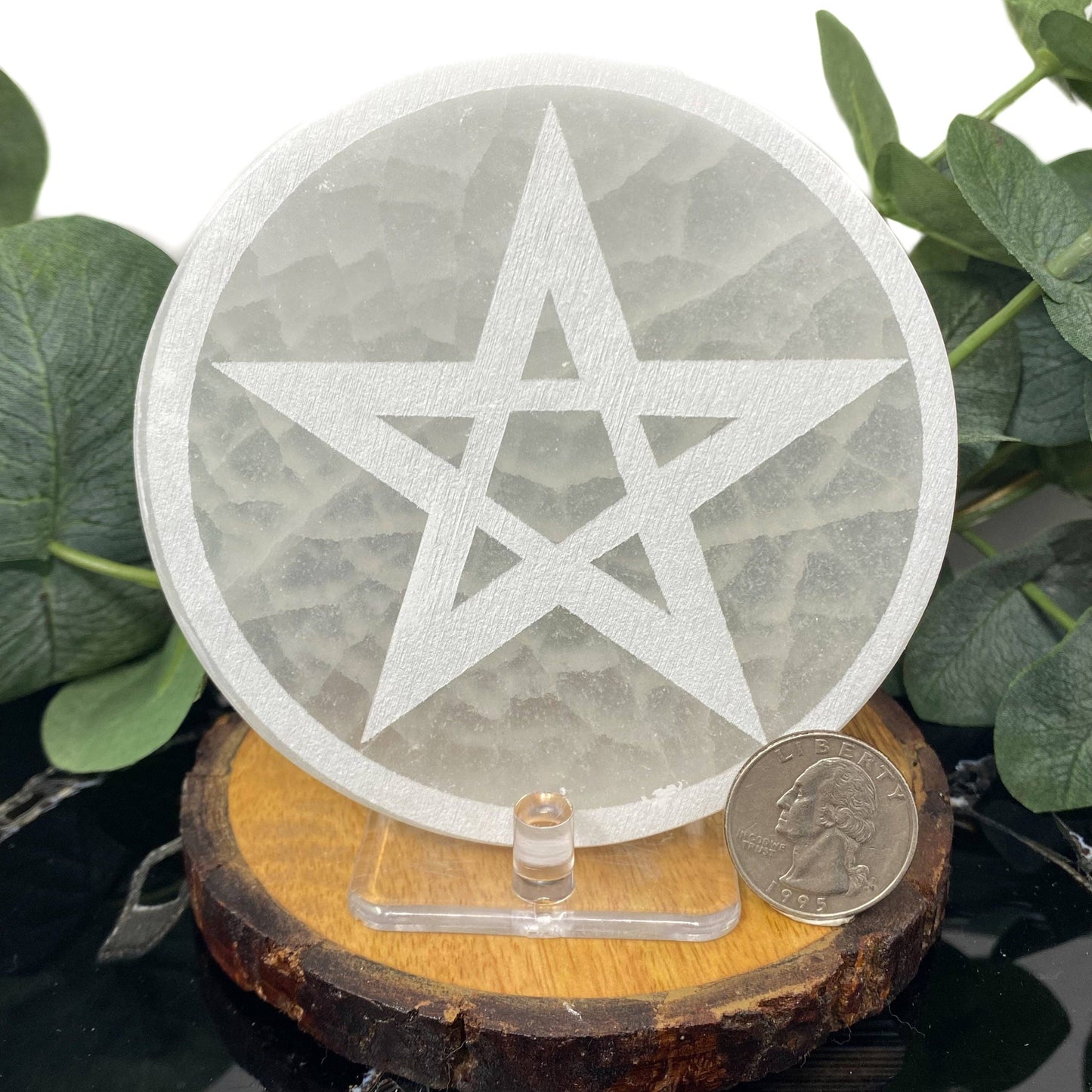 Selenite Star Plate