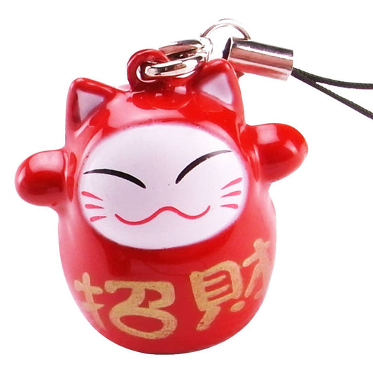 Lucky Cat Bell - Red