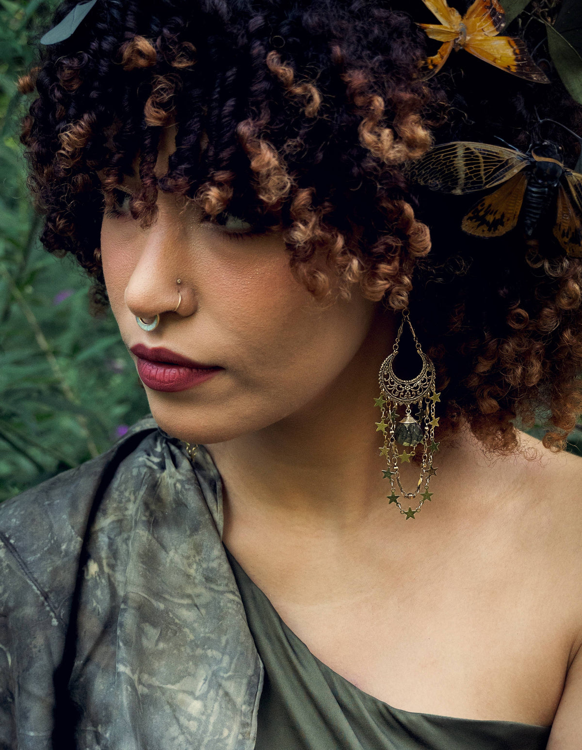 Guiding Star Earrings : Labradorite