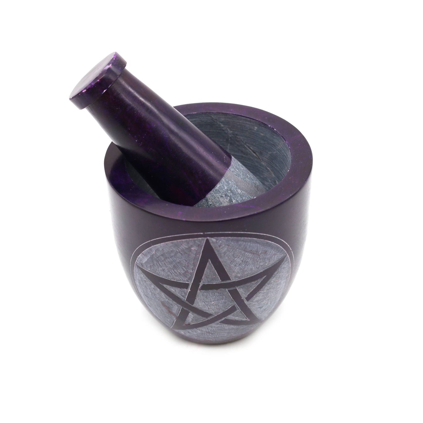 Purple Pentacle Soapstone M/P 4″ X 3.5"