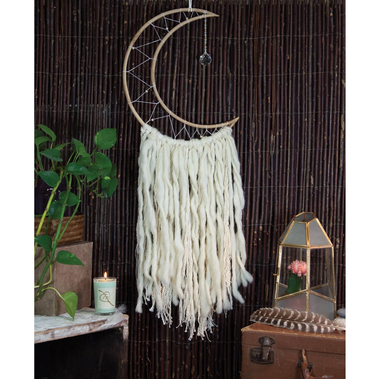 SALE! Was $20.00 - Large White Moon Wall Decor