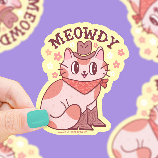 Stickers - TS - Meowdy Western Cowboy Cat