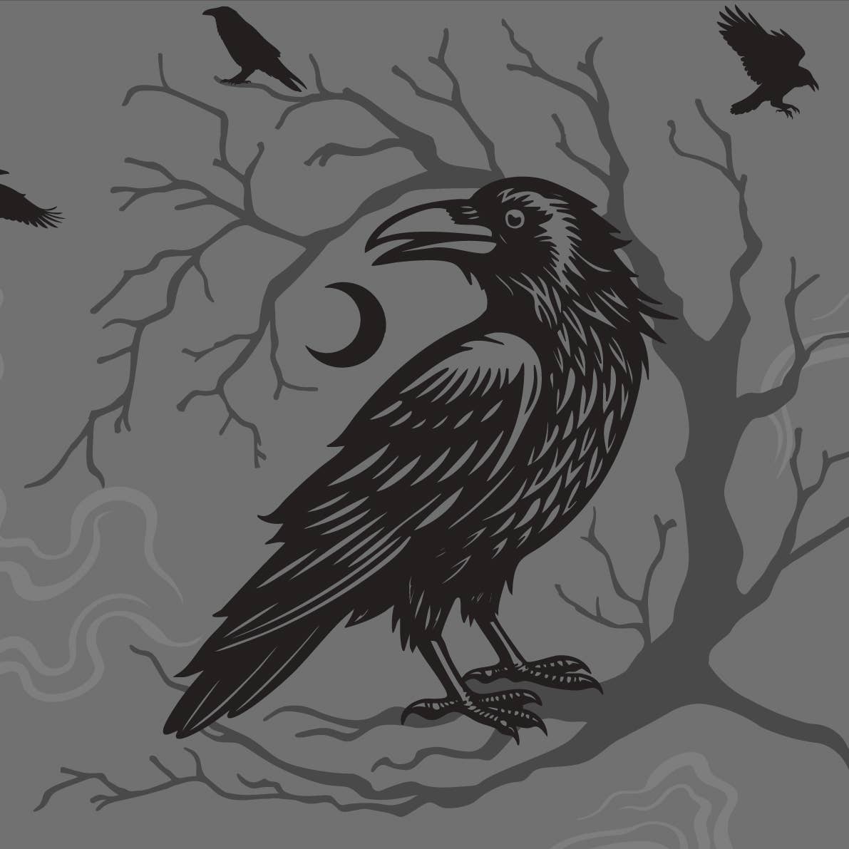 Midnight Crow Crew Socks
