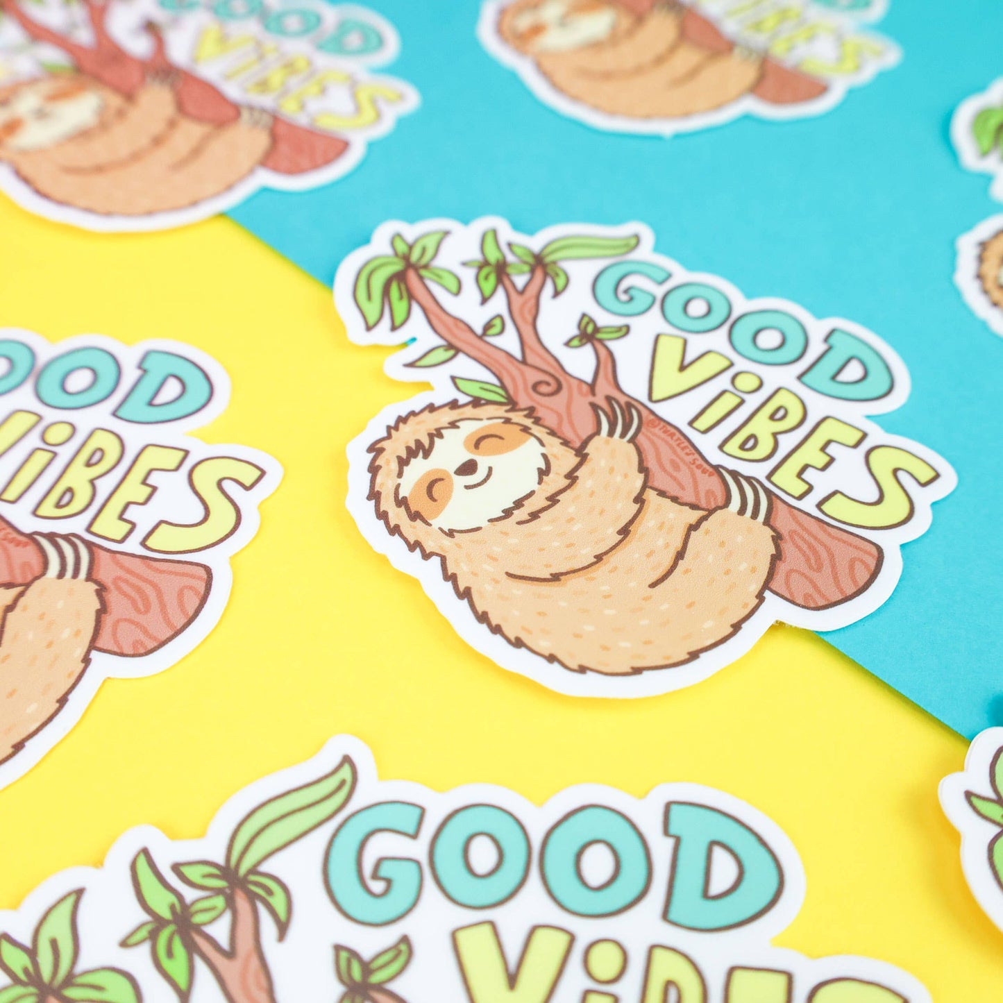 Stickers - TS - Good Vibes Hanging Sloth