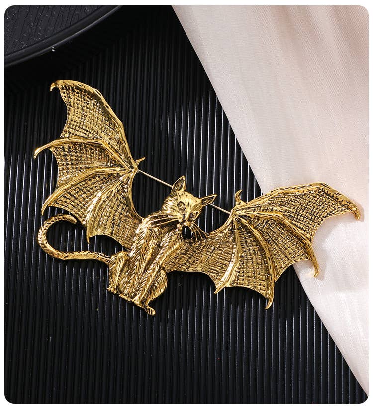 Winged Cat Bat Silver