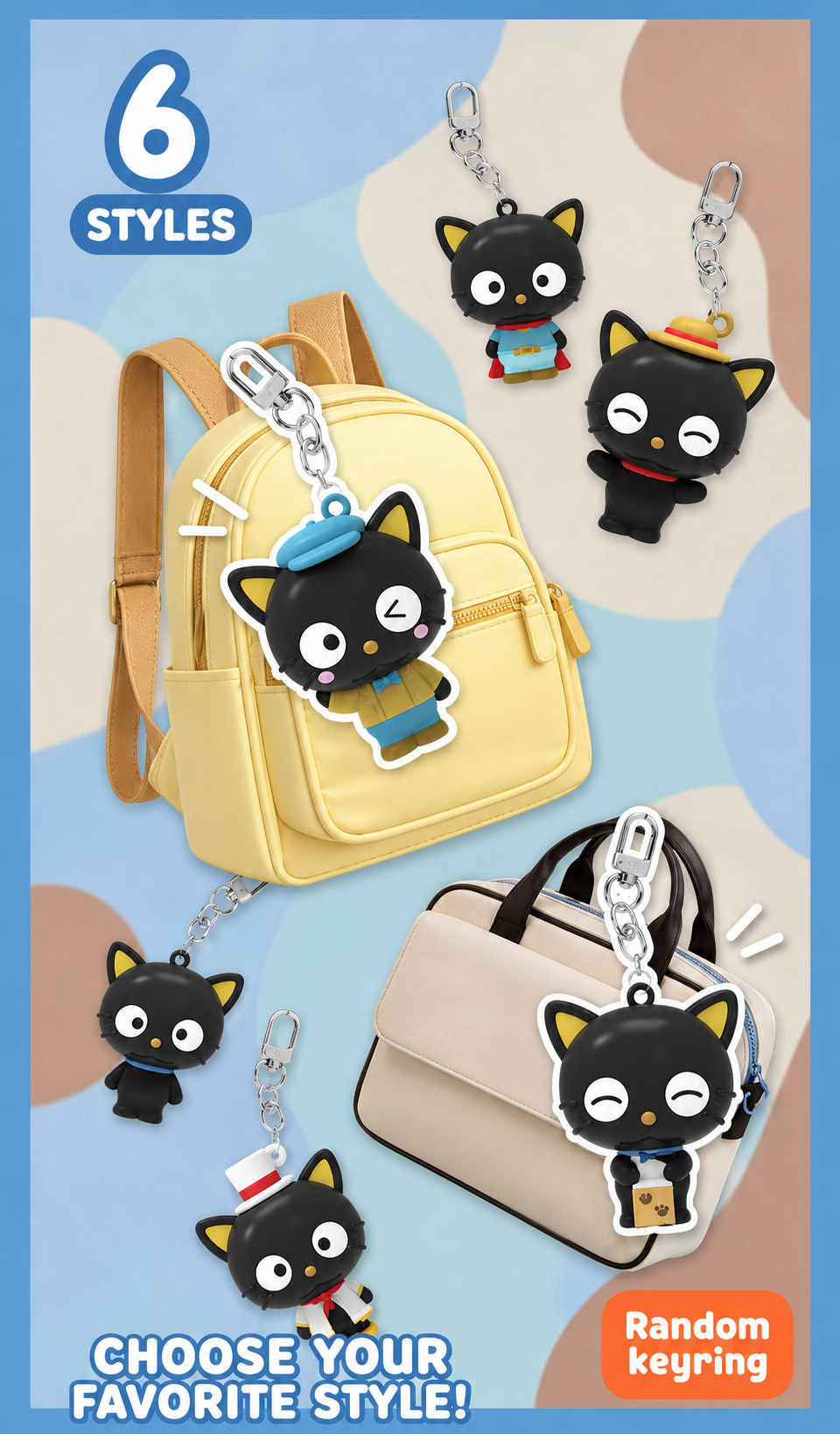 Limited New! Sanrio Secret Random Keyring – Chococat
