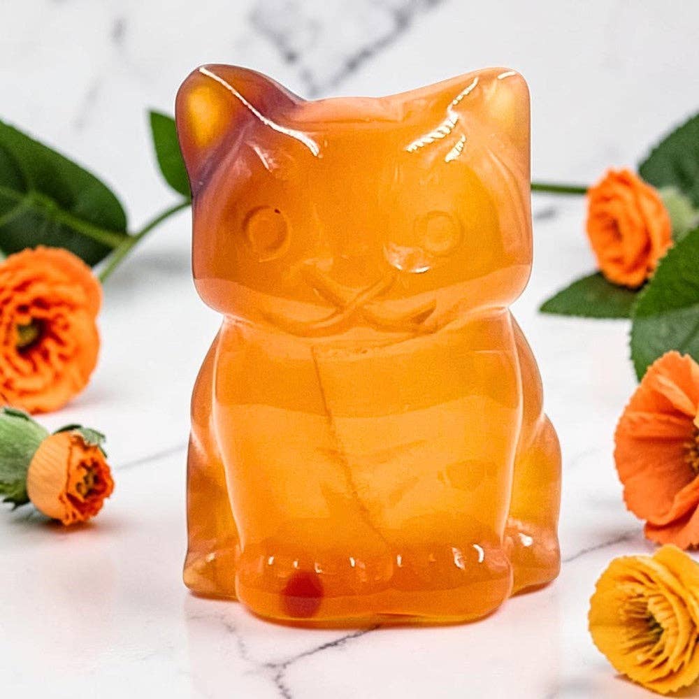 Crystal Mini Cat - Carnelian