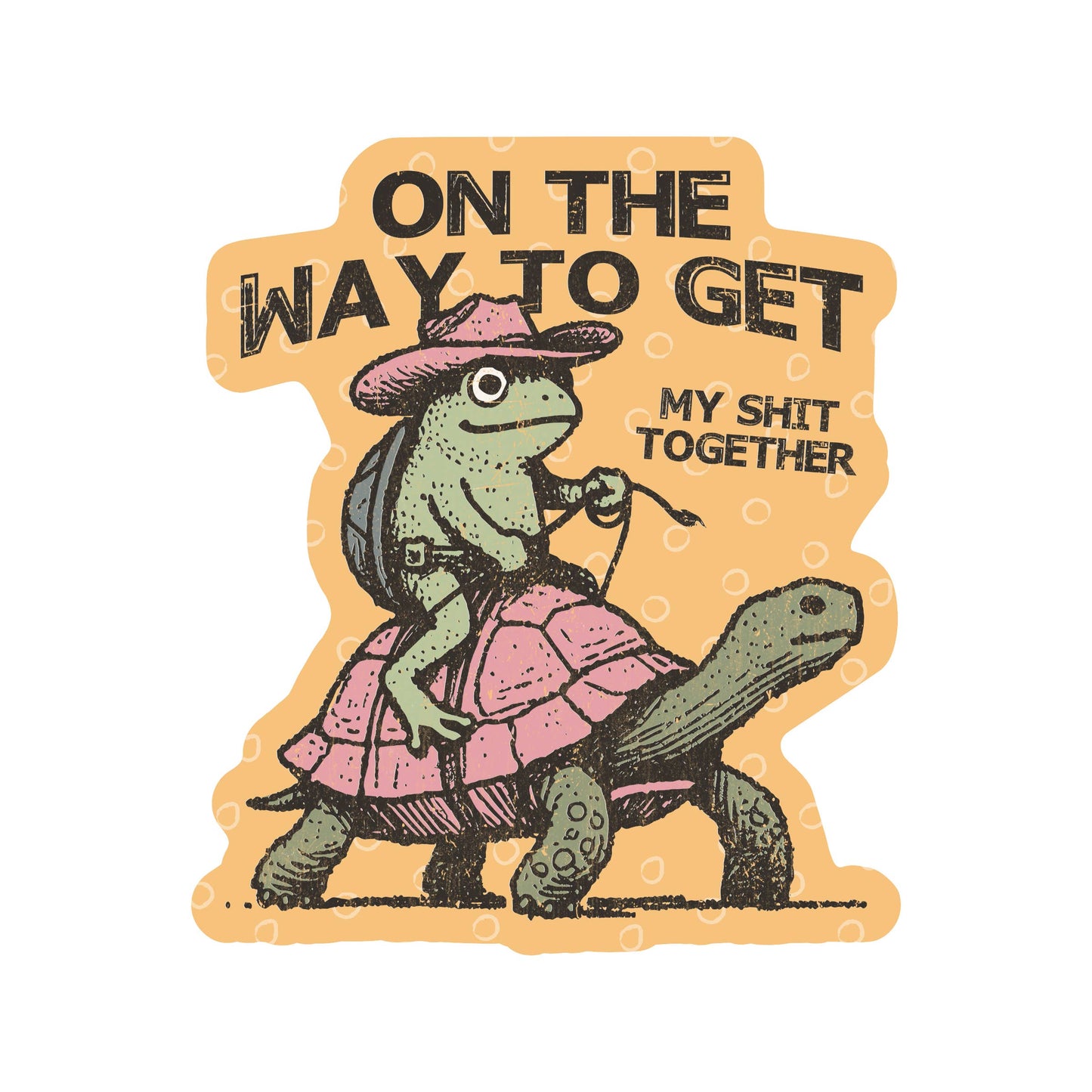 JM Stickers - Swear Frog Cowboy Funny Turtle High Quality Vinyl Sticker