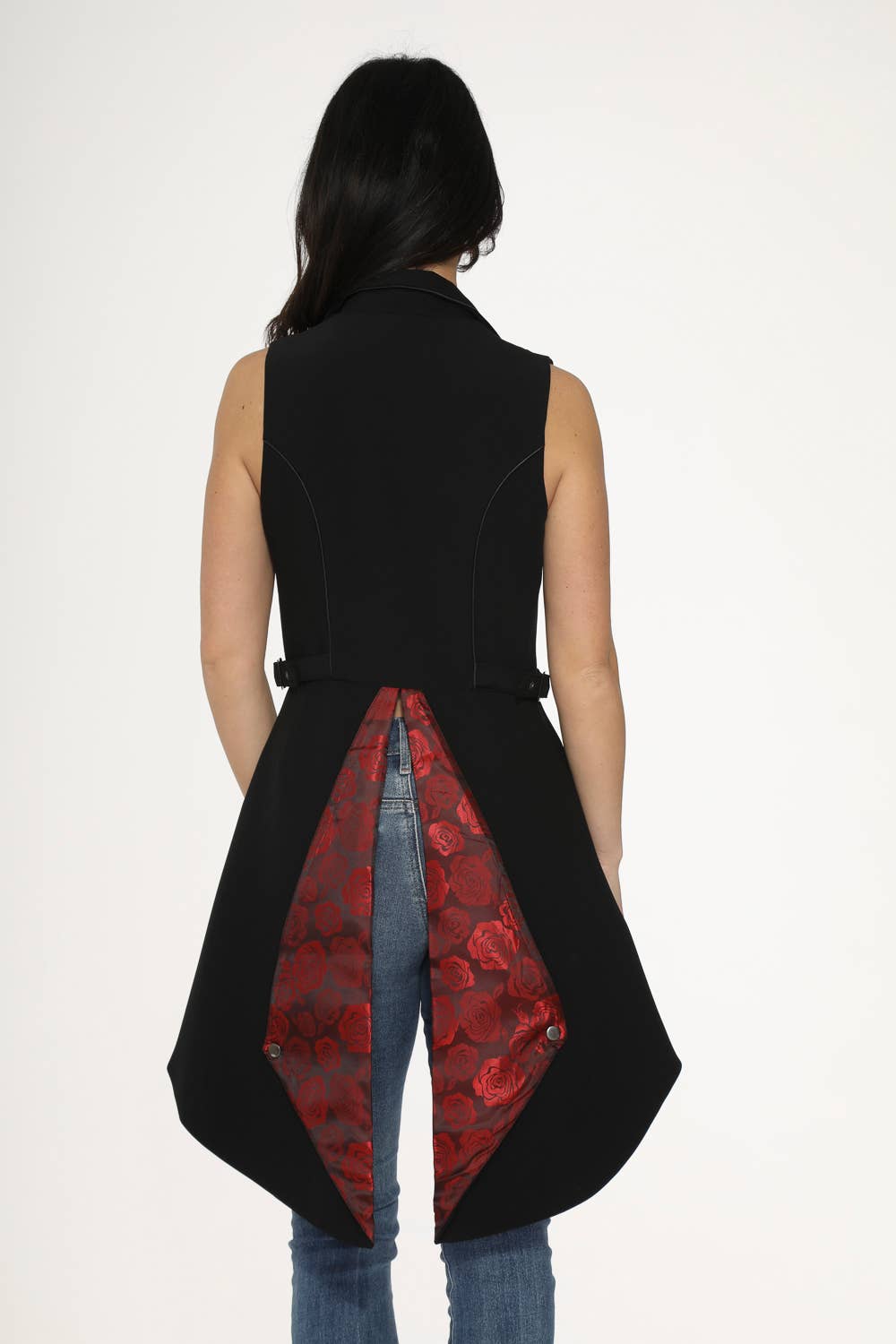 Black Red Rose Vest: 8