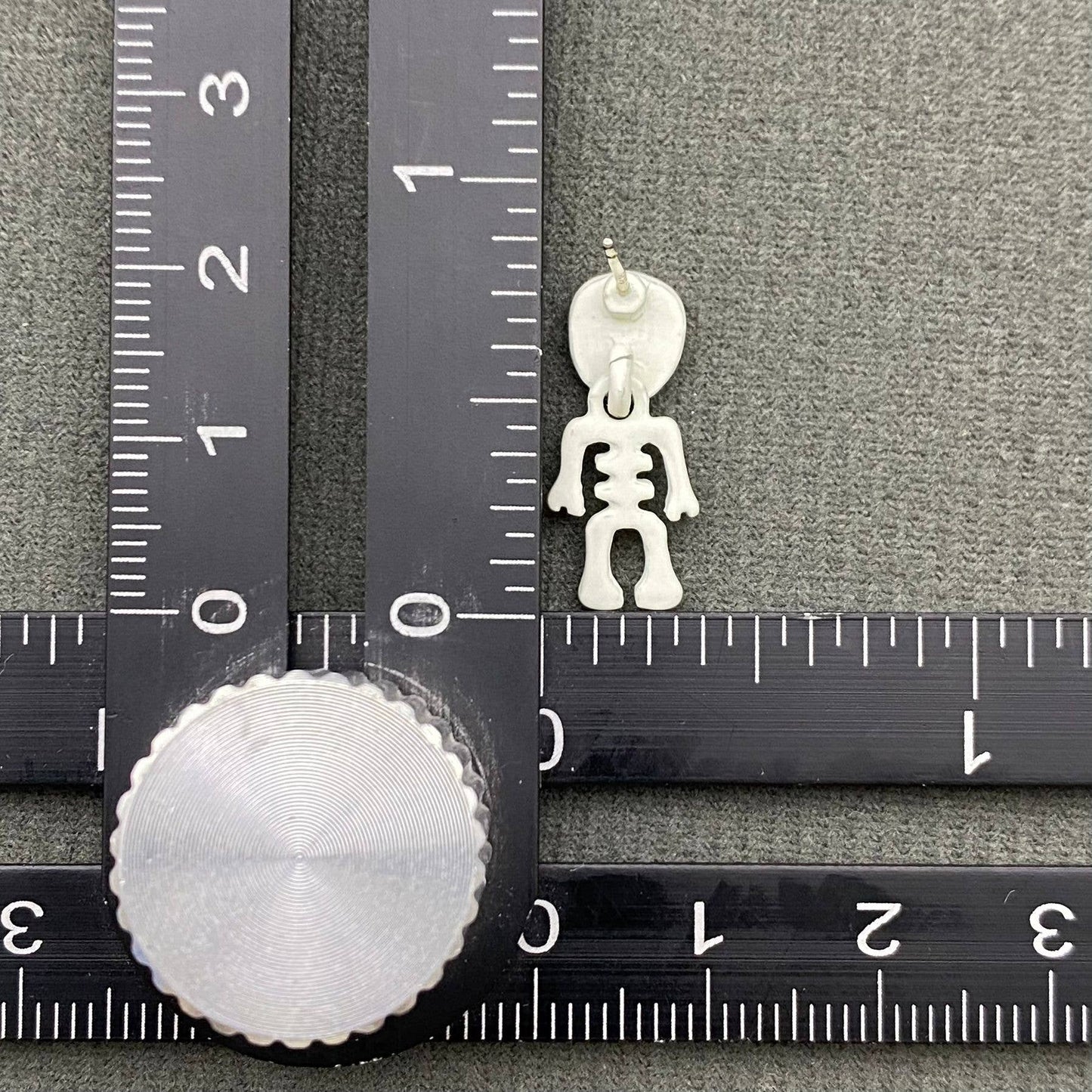 Earrings - White Skull Post